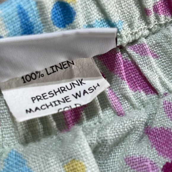 Habitat 3 Piece Skirt Set Women's Small 100% Linen Mint Green Floral Maxi Blazer - Picture 7 of 12